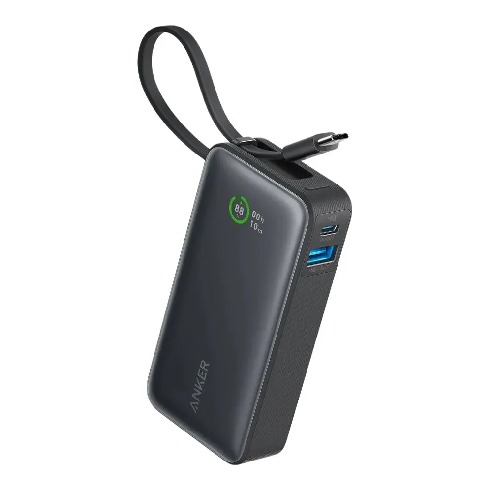 باور بانك انكر نانو 10,000 مللي أمبير، كابل USB-C مدمج 30 وات