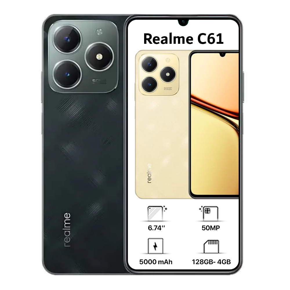 ريلمي C61 ثنائي الشريحة - 128 جيجابايت، 4 جيجابايت رام، 4G