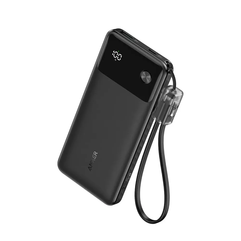 باور بانك أنكر A1388H11 – سعة 10,000 مللي أمبير – قدرة 22.5 واط – مزوّد بكابل USB-C